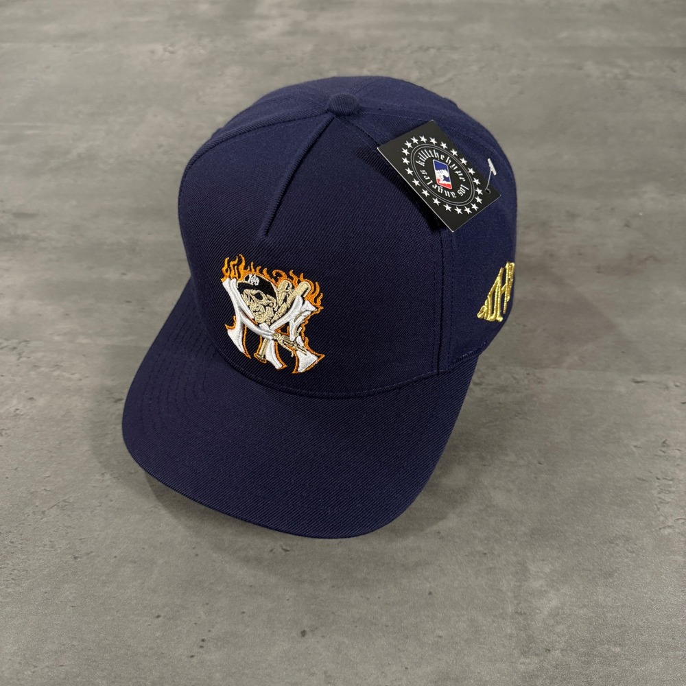 KTHLA Kill the Hype New York Yankees‎ Snapback Hat Navy Bambino Skull Flame KTH